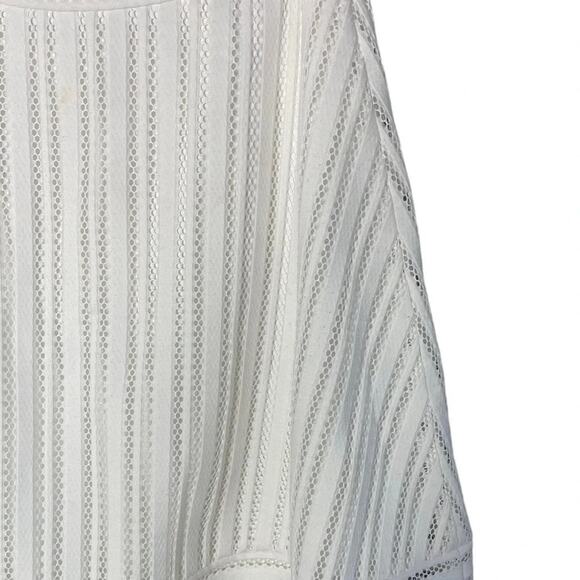 J. Crew Women’s Striped Eyelet Skirt Size 2 in White / Style C6005 - Picture 3 of 7